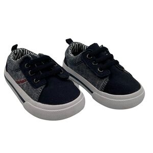 Wonder Nation Navy Canvas Sneakers Size 4 Toddler Boy's
